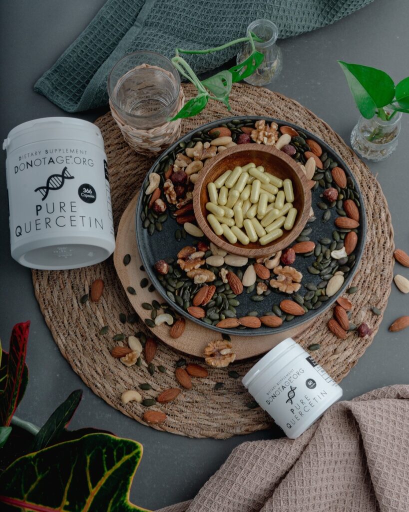 PURE QUERCETIN – High-Quality Bioflavonoid Supplement | DoNotAge | 60 Capsules - product photo 1, Autophagy & Senolytics & LONGEVITY.