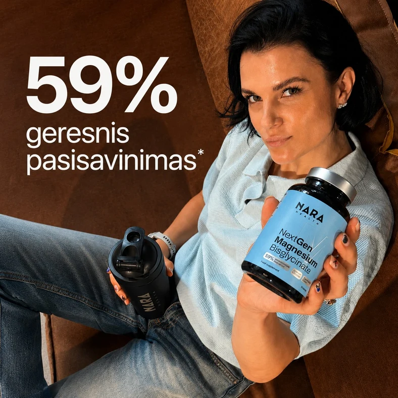 NextGen Magnesium Bisglycinate – Chelated Magnesium Capsule | NARA Health | 60 Capsules - Science-Backed Performance NextGen Magnesium Bisglycinate – Chelated Magnesium Capsule | NARA Health | 60 Capsules - product photo 1, HEALTH & SLEEP.