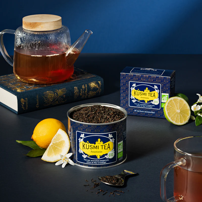 Anastasia Black Tea – Organic Black Tea Blend | Kusmi Tea | 100g - product photo 1, Bio-Coffee, Matcha & Teas & FUNCTIONAL FOOD.