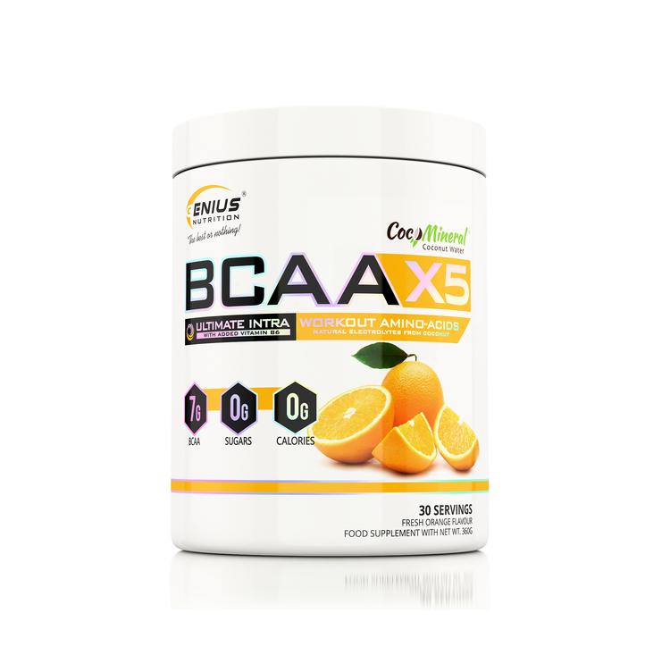 BCAA-X5 – Advanced Amino Acid Complex | Genius Nutrition | 360g - Science-Backed Performance BCAA-X5 – Advanced Amino Acid Complex | Genius Nutrition | 360g - product photo 5, Amino Acids & SPORT.