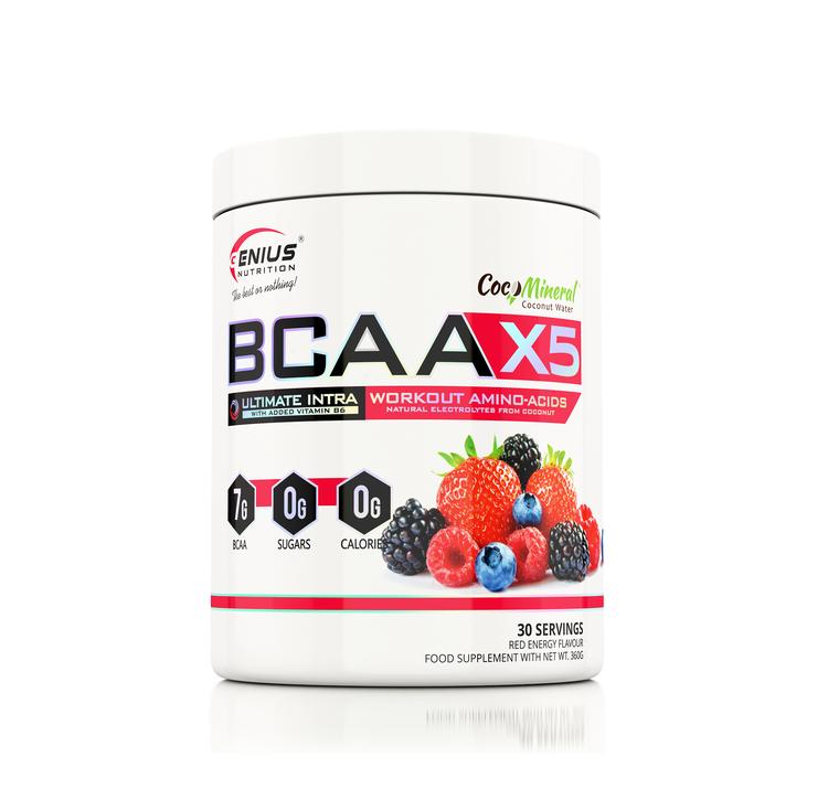 BCAA-X5 – Advanced Amino Acid Complex | Genius Nutrition | 360g - Science-Backed Performance BCAA-X5 – Advanced Amino Acid Complex | Genius Nutrition | 360g - product photo 2, Amino Acids & SPORT.