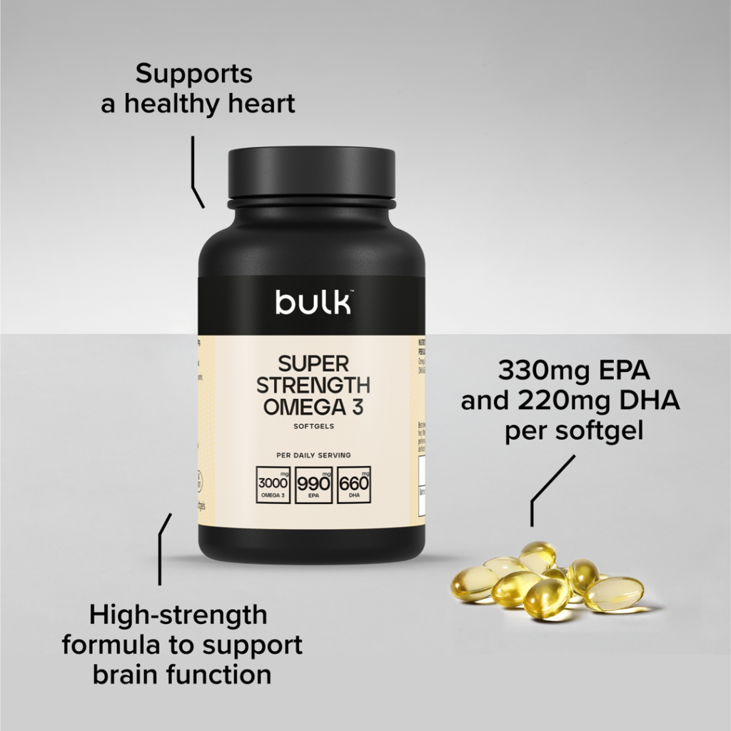 Super Strength Omega 3 – Premium Omega-3 Fish Oil | BULK | 90 Capsules - Science-Backed Performance Super Strength Omega 3 – Premium Omega-3 Fish Oil | BULK | 90 Capsules - product photo 1, HEALTH & Omega-3 & Fish Oil.