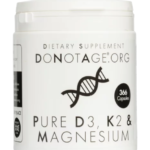 Pure Vitamin D3, K2 & Magnesium – Advanced Bone and Immune Support | DoNotAge | 60 Capsules