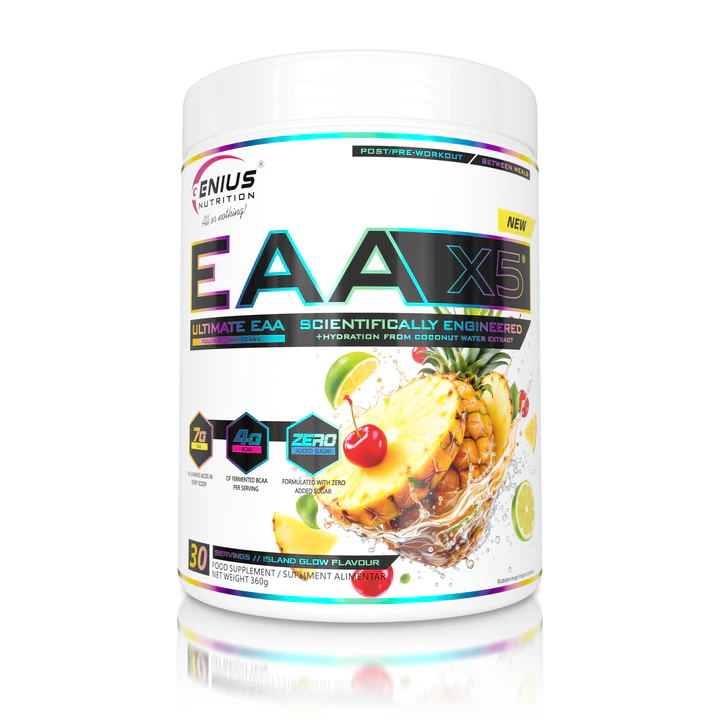 EAA-X5 – Complete Essential Amino Acid Blend | Genius Nutrition | 360 g - product photo 3, Amino Acids & SPORT.