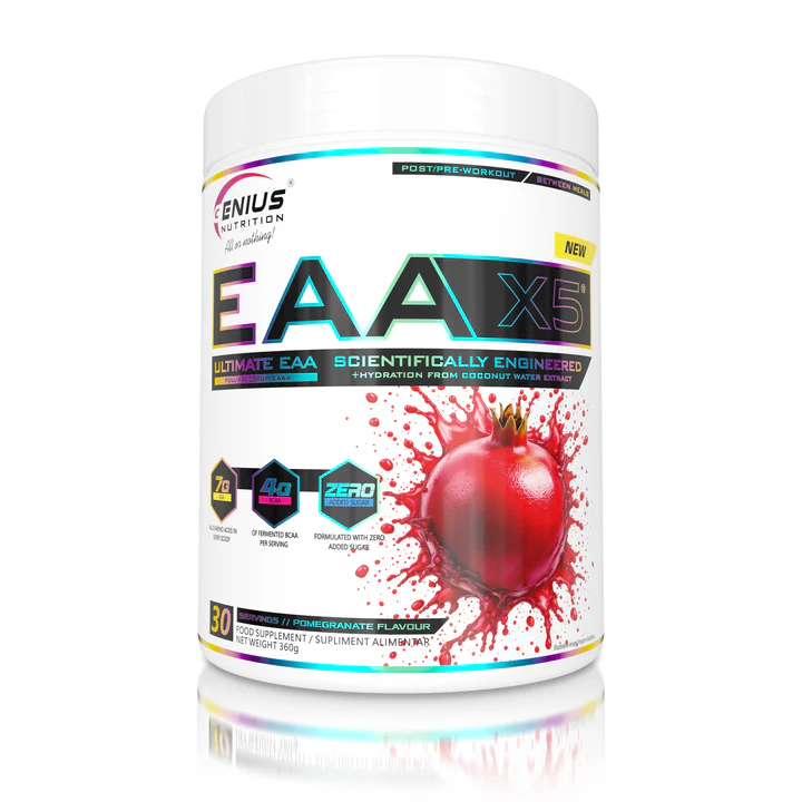 EAA-X5 – Complete Essential Amino Acid Blend | Genius Nutrition | 360 g - product photo 4, Amino Acids & SPORT.