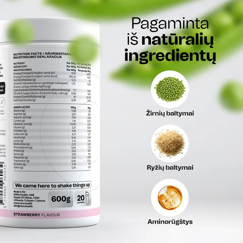 NextGen Plant Protein Hydrolysate – Advanced Plant-Based Isolate | NARA Health | 600g - Science-Backed Performance NextGen Plant Protein Hydrolysate – Advanced Plant-Based Isolate | NARA Health | 600g - product photo 3, Protein & SPORT.