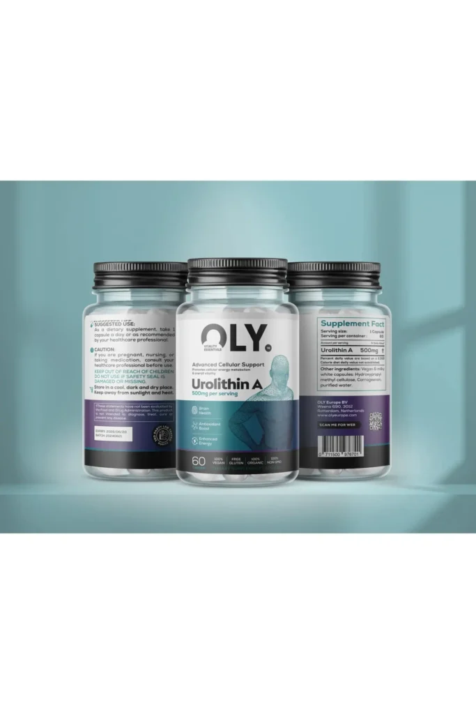 Urolithin A 500mg – Advanced Mitochondrial Support | OLY | 60 Vcaps - product photo 2, Autophagy & Senolytics & LONGEVITY.