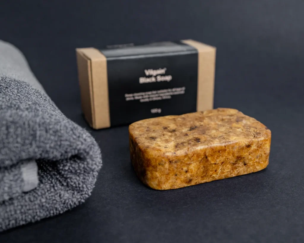 Vilgain African Black Soap – Natural Body Cleansing Soap | Vilgain | 120g - product photo 2, HEALTH & Non-Toxic Body Care.