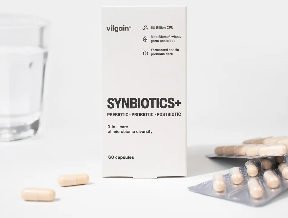 Vilgain Synbiotics – Advanced Probiotic Blend | Vilgain | 60 Capsules - Science-Backed Performance Vilgain Synbiotics – Advanced Probiotic Blend | Vilgain | 60 Capsules - product photo 1, Gut Health & Probiotics & HEALTH.