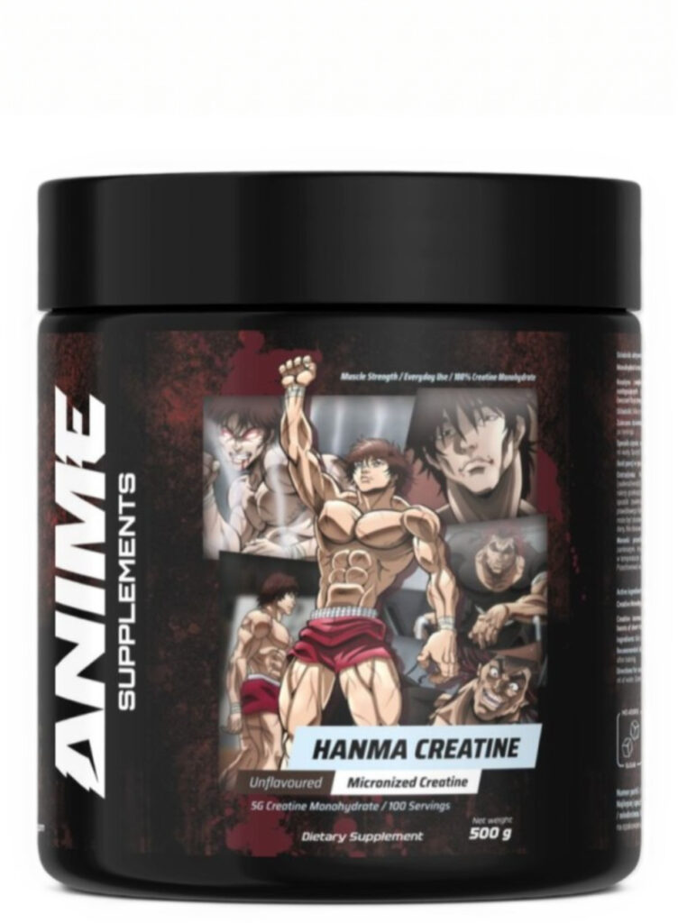 Hanma Creatine Monohydrate – Pure Creatine Supplement | Anime Supplements | 500g | Clinical-Grade Longevity Protocol, Creatine & SPORT supplement.