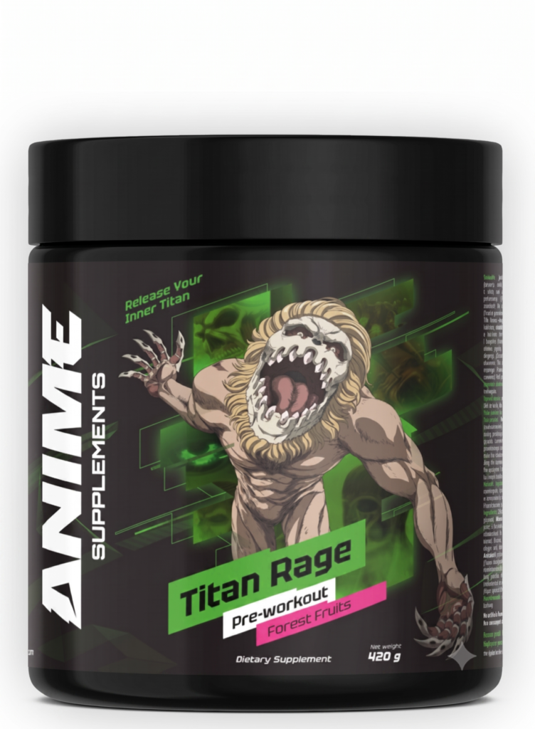 Titan Rage – High-Intensity Pre-Workout Powder | Anime Supplements | 420g - Science-Backed Performance Titan Rage – High-Intensity Pre-Workout Powder | Anime Supplements | 420g | Clinical-Grade Longevity Protocol, SPORT & Pre-Workout & Energy supplement.