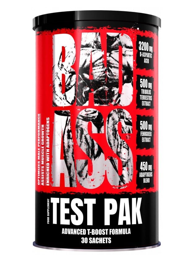 BAD ASS TEST PAK – Male Plant-Based Complex | Fitness Authority | 30 Packs | Clinical-Grade Longevity Protocol, SPORT & HEALTH supplement.