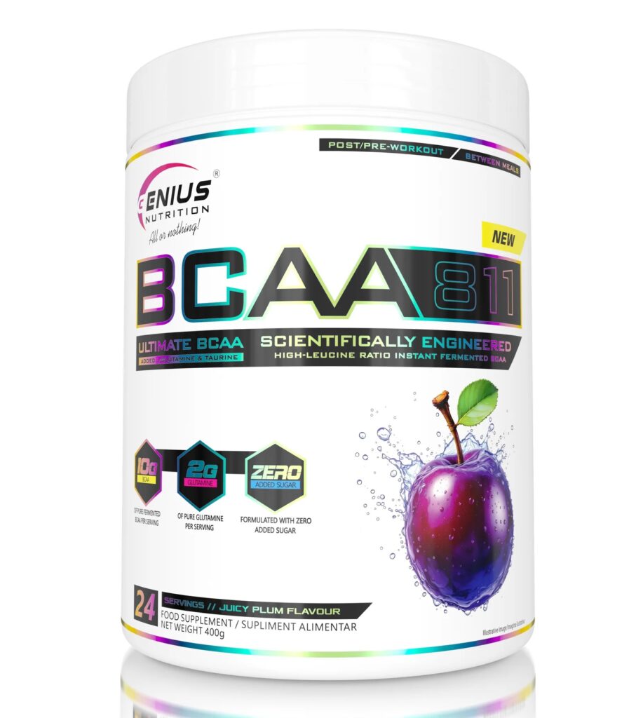 BCAA811 – Fermented BCAAs 8:1:1 Powder | Genius Nutrition | 400g | Clinical-Grade Longevity Protocol, Amino Acids & SPORT supplement.