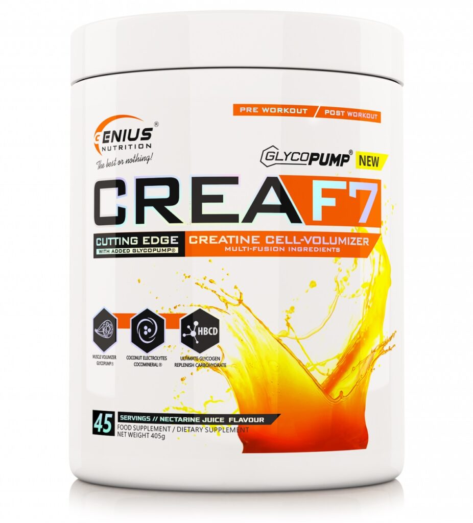 CreaF7 – Professional 6-Type Creatine Pump Blend | Genius Nutrition | 405g (45 Servings) | Clinical-Grade Longevity Protocol, Creatine & SPORT supplement.