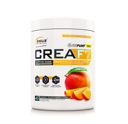 CreaF7 – Professional 6-Type Creatine Pump Blend | Genius Nutrition | 405g (45 Servings) - product photo 2, Creatine & SPORT.