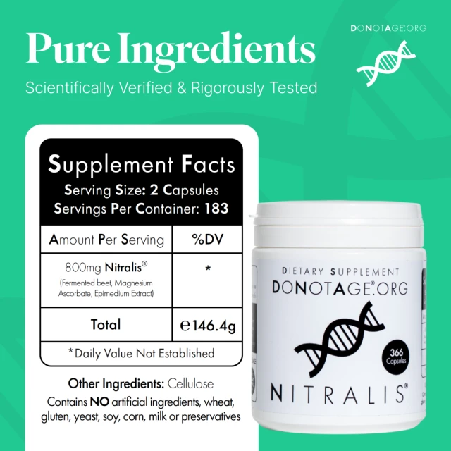Nitralis – Nitric Oxide Support | DoNotAge | 60 Capsules - product photo 1, Pump & Nitric Oxide & SPORT.