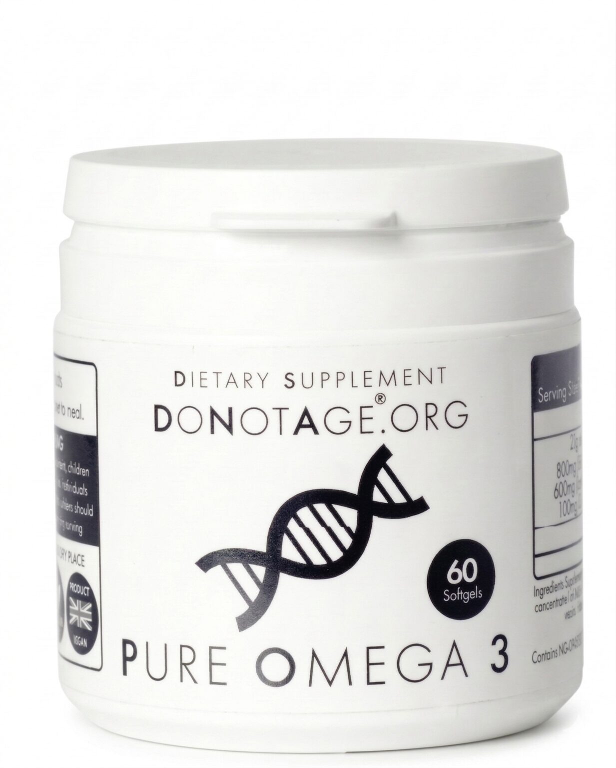Pure Omega-3 – Essential Fatty Acids | DoNotAge | 60 Capsules - Science-Backed Performance Pure Omega-3 – Essential Fatty Acids | DoNotAge | 60 Capsules | Clinical-Grade Longevity Protocol, HEALTH & Omega-3 & Fish Oil supplement.