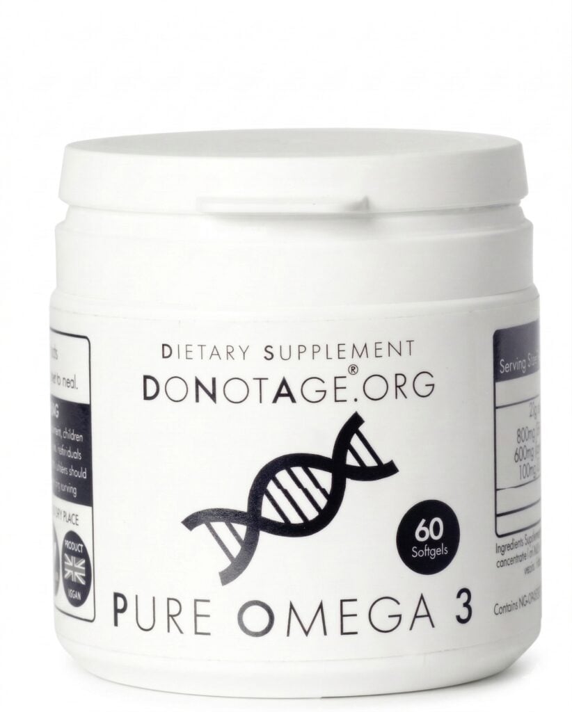 DoNotAge Pure Omega 3 aukštos koncentracijos žuvų taukai trigliceridų formoje 60 kapsulių