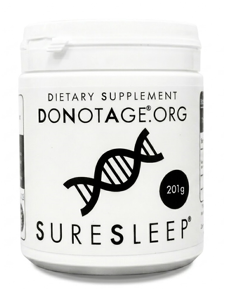 SureSleep – Premium Sleep Support Formula | DoNotAge | 201g - Science-Backed Performance SureSleep – Premium Sleep Support Formula | DoNotAge | 201g | Clinical-Grade Longevity Protocol, SLEEP supplement.