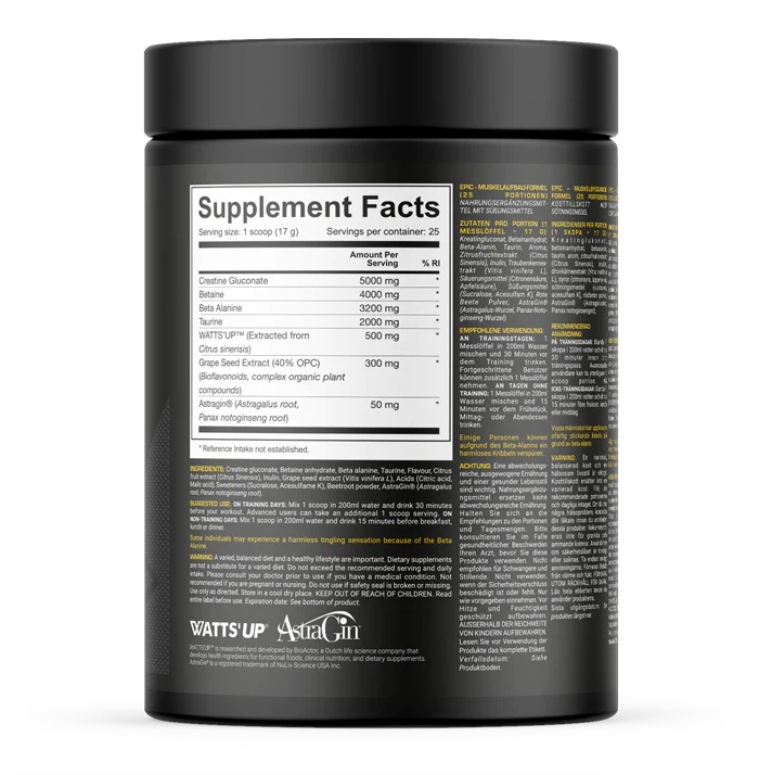 Epic – Advanced Pre-Workout Formula | Dedicated Nutrition | 425g - product photo 1, SPORT & Natural Anabolics & Muscle Builders.