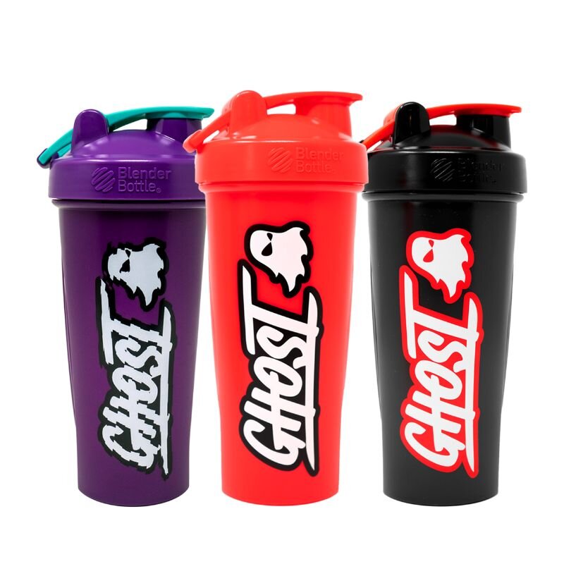 Ghost Shaker Cup Black – Stylish Blender Bottle | Human Performance Pro | 800 ml - Science-Backed Performance Ghost Shaker Cup Black – Stylish Blender Bottle | Human Performance Pro | 800 ml - product photo 1, Shakers & Drinkware & GEAR.