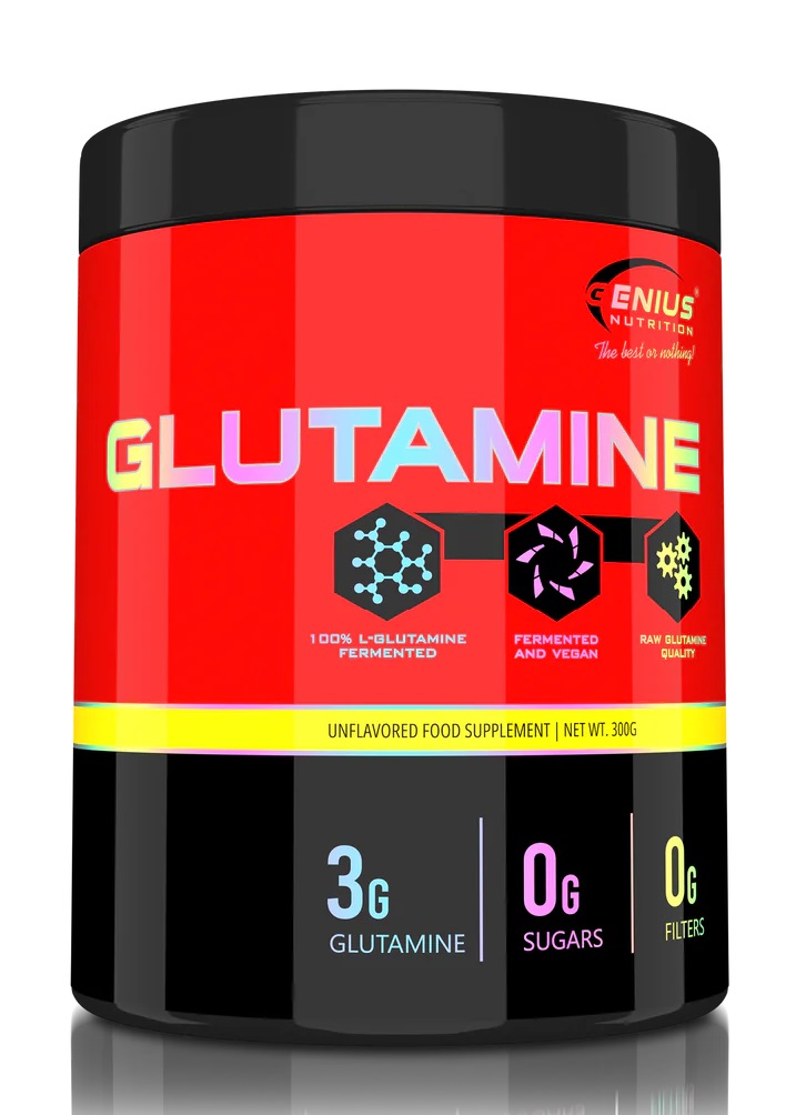 Glutamine – Premium Fermented Formula | Genius Nutrition | 300g | Clinical-Grade Longevity Protocol, Amino Acids & SPORT supplement.