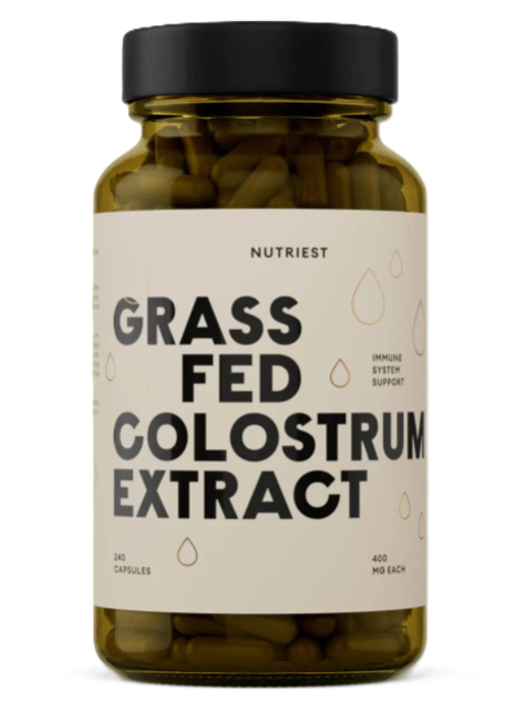 Grass-Fed Colostrum Extract – Advanced Immuno-Support | Nutriest | 180 Capsules | Clinical-Grade Longevity Protocol, Gut Health & Probiotics & HEALTH supplement.