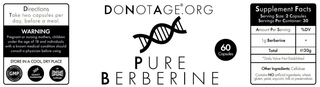 Pure Berberine – High-Potency Extract | DoNotAge | 60 Capsules - Science-Backed Performance Pure Berberine – High-Potency Extract | DoNotAge | 60 Capsules - product photo 1, Gut Health & Probiotics & HEALTH.