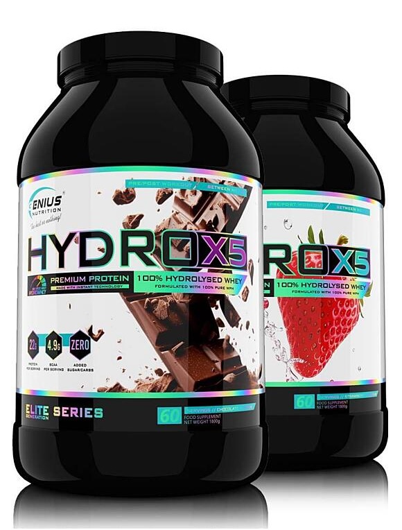 Hydro-X5 – Hydrolyzed Whey Protein Supplement | Genius Nutrition | 1800g - Science-Backed Performance Hydro-X5 – Hydrolyzed Whey Protein Supplement | Genius Nutrition | 1800g | Clinical-Grade Longevity Protocol, Pre-Workout & Energy & SPORT supplement.