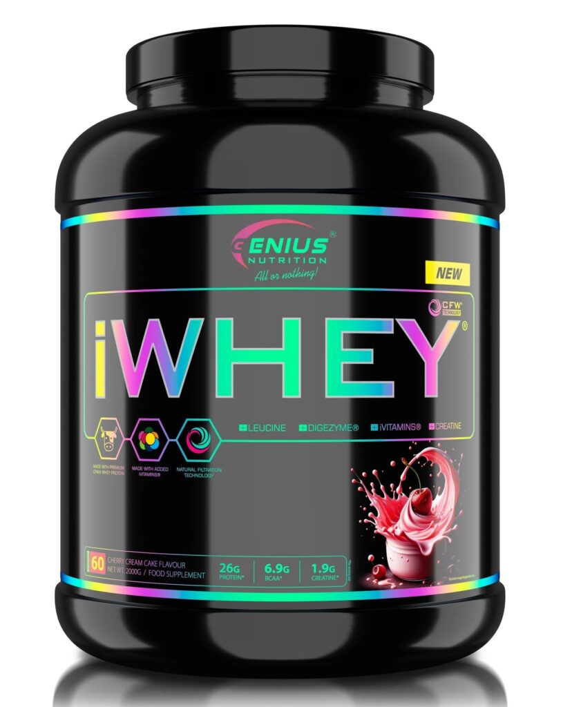 iWhey Protein with Creatine & Vitamins – Cookies and Cream Flavor | Genius Nutrition | 2000g - product photo 1, Protein & SPORT.