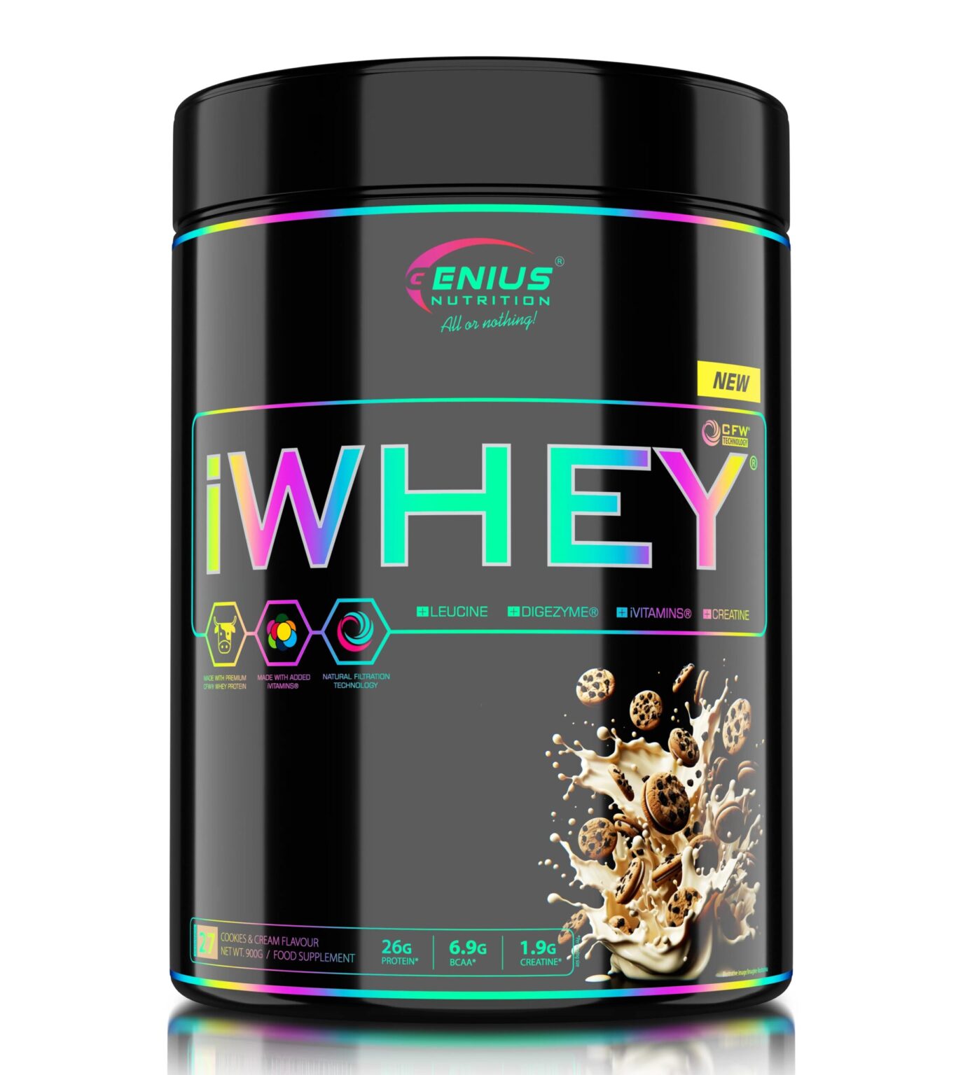 iWHEY Protein – Advanced Whey Protein Blend | Genius Nutrition | 900g - Science-Backed Performance iWHEY Protein – Advanced Whey Protein Blend | Genius Nutrition | 900g | Clinical-Grade Longevity Protocol, Protein & SPORT supplement.