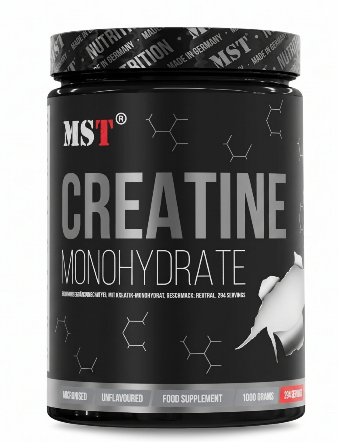 MST Creatine Monohydrate – Micronized Performance Enhancer | MST Nutrition | 1000 g | Clinical-Grade Longevity Protocol, Creatine & SPORT supplement.