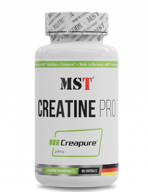 MST Creatine Pro Creapure® 90 Capsules maisto papildas sportininkams ir aktyviam gyvenimo būdui.