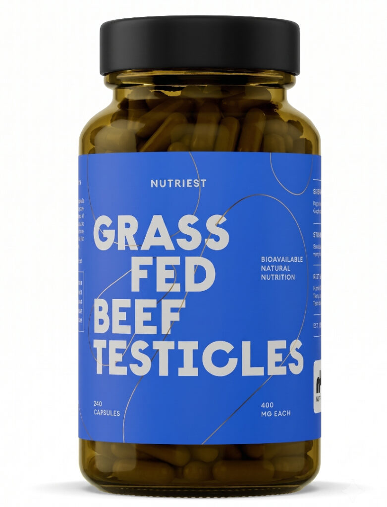 Nutriest Grass Fed Desiccated Beef Testicles – Premium Organ Complex | Nutriest | 240 Capsules | Clinical-Grade Longevity Protocol, Ancestral Beef Organs & HEALTH supplement.