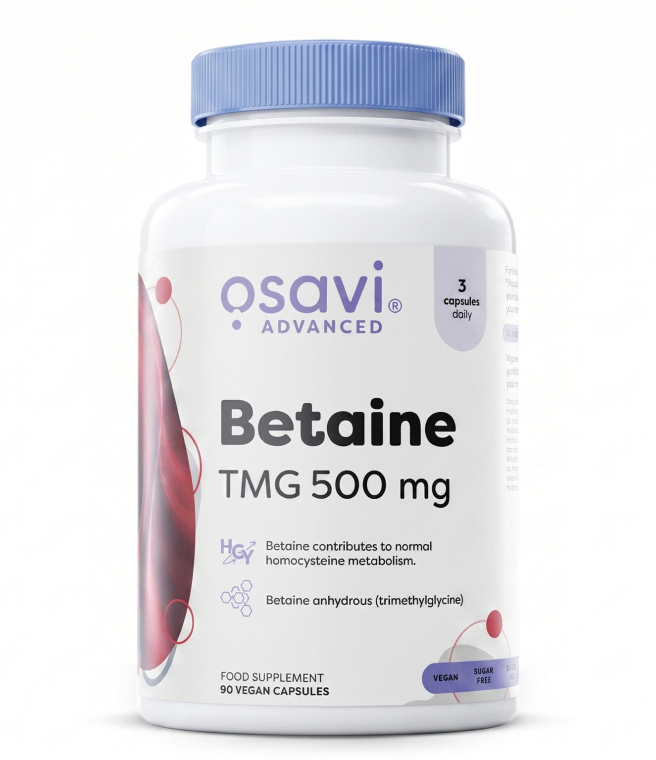 Betaine TMG 500mg – Methylation Support | OSAVI | 90 Capsules | Clinical-Grade Longevity Protocol, HEALTH & Vitamins & Minerals supplement.