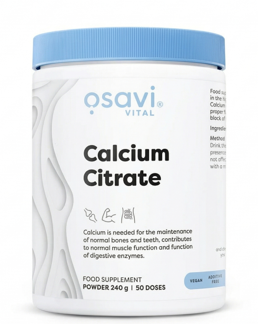 Calcium Citrate – Bone Support Powder | OSAVI | 240g | Clinical-Grade Longevity Protocol, HEALTH & Vitamins & Minerals supplement.