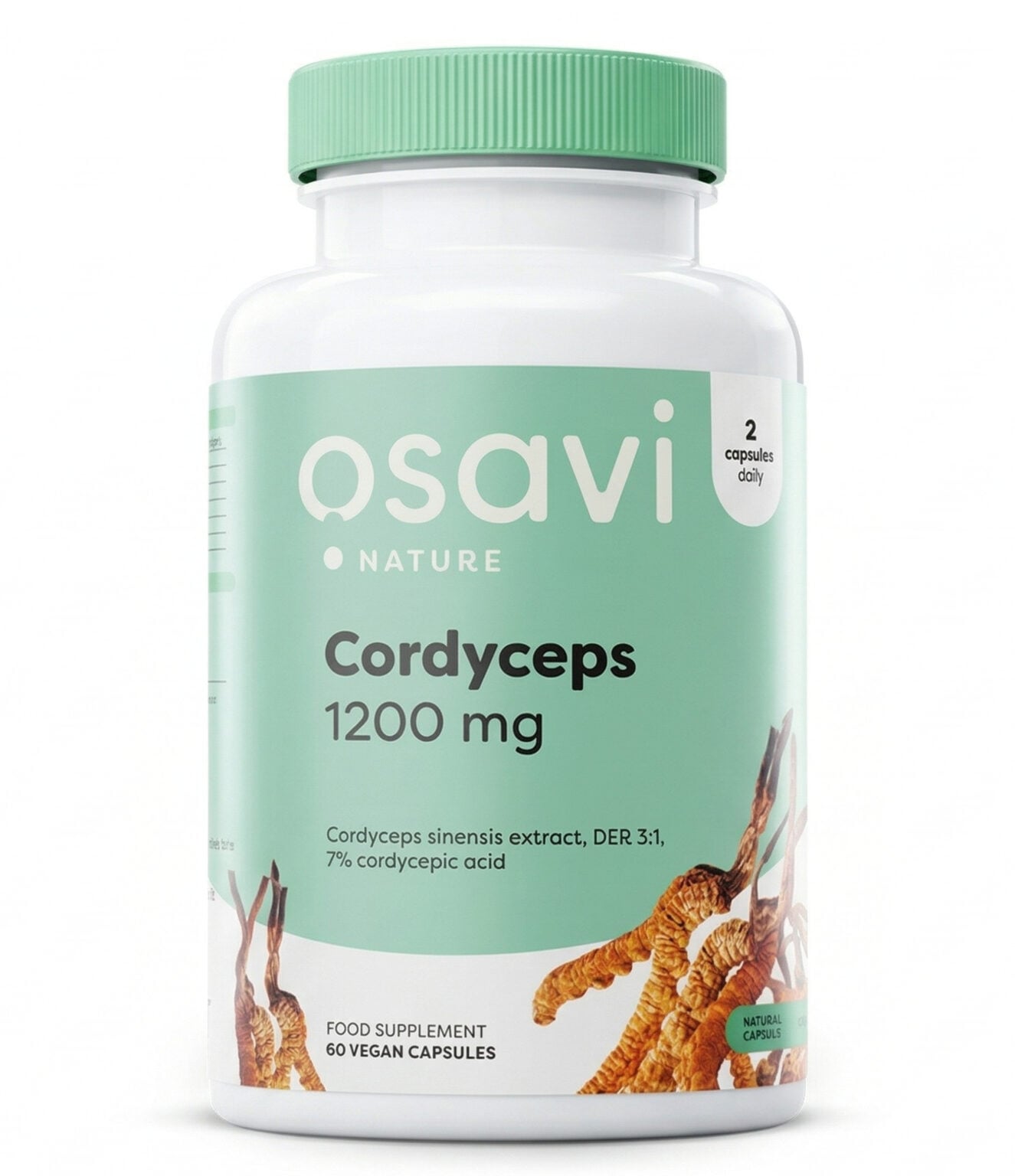 Cordyceps Extract 1200mg – Immune Support Supplement | OSAVI | 60 Capsules | Clinical-Grade Longevity Protocol, HEALTH & Vitamins & Minerals supplement.