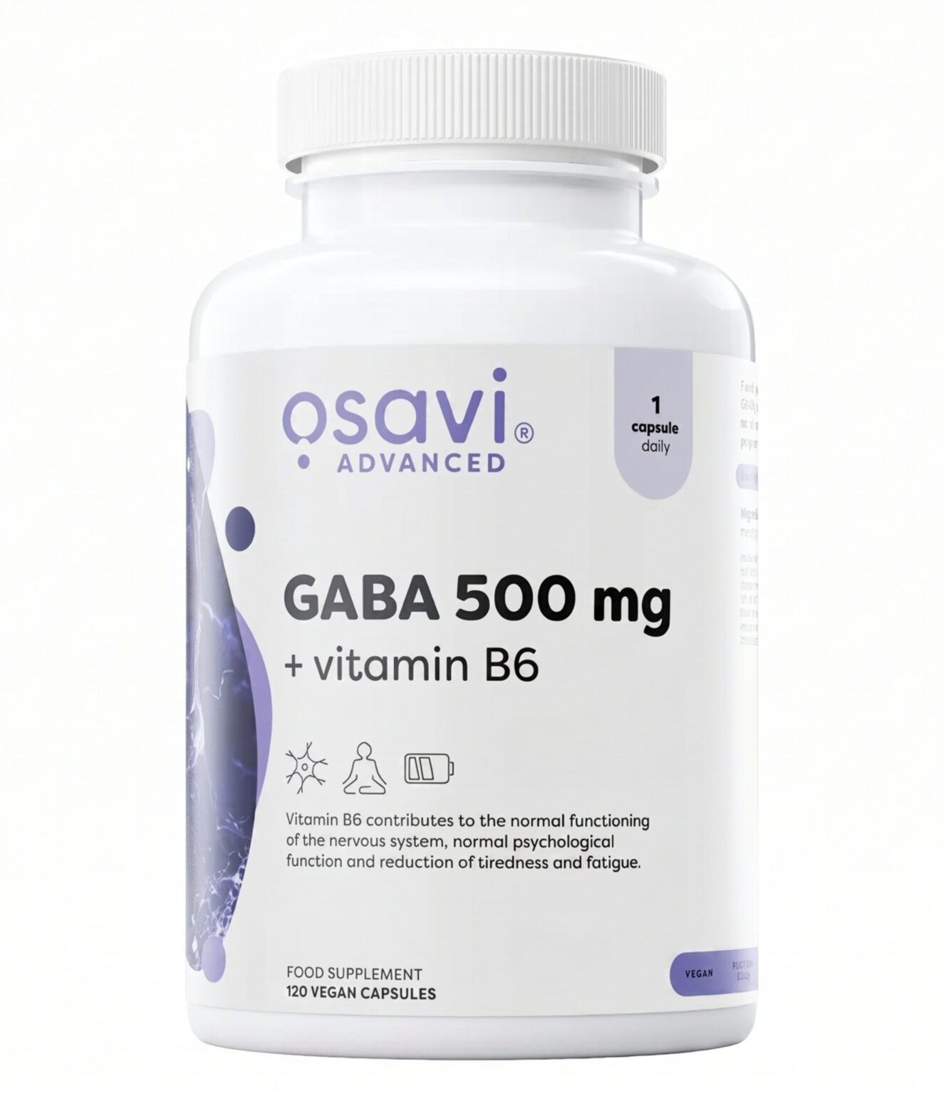 GABA 500 mg + Vitamin B6 – Calming Support | OSAVI | 120 Vegan Capsules - Science-Backed Performance GABA 500 mg + Vitamin B6 – Calming Support | OSAVI | 120 Vegan Capsules | Clinical-Grade Longevity Protocol, HEALTH & Nervous System & Stress supplement.