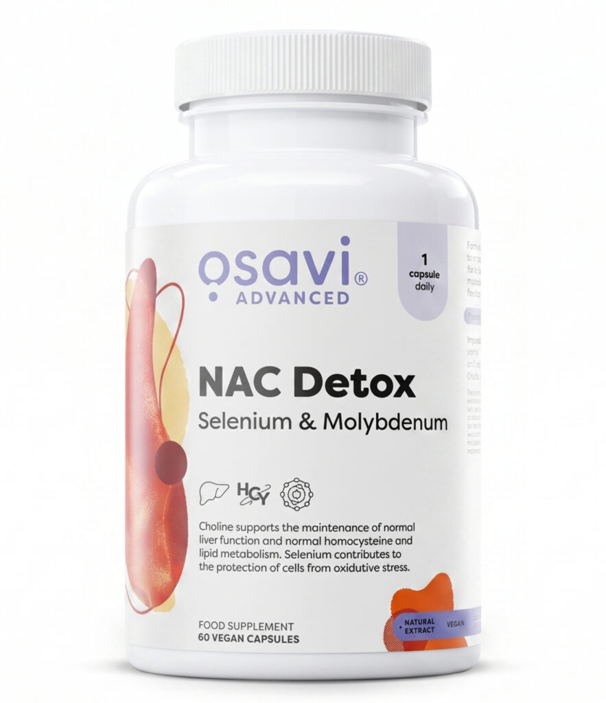 NAC Detox – Liver Support with Selenium and Molybdenum | OSAVI | 60 Capsules | Clinical-Grade Longevity Protocol, HEALTH & Vitamins & Minerals supplement.