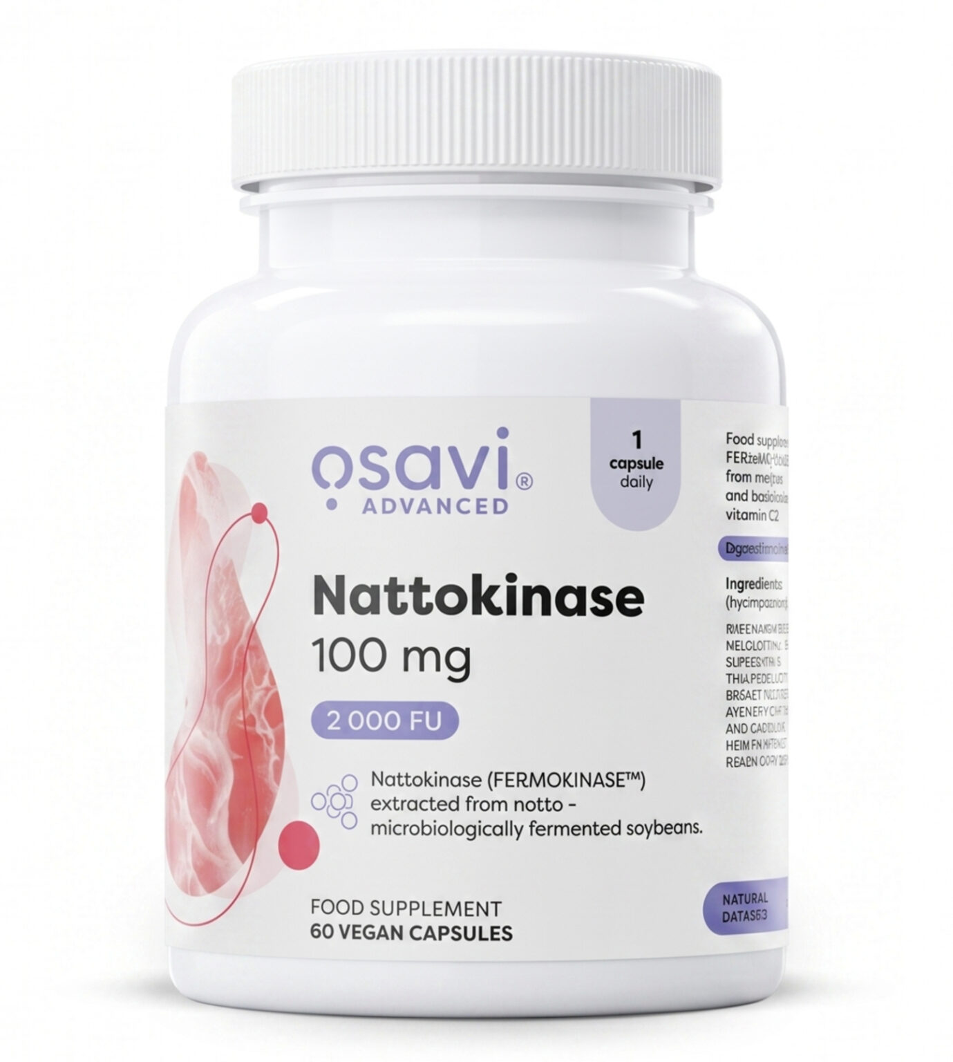 Nattokinase – Optimal Cardiovascular Support | OSAVI | 60 Capsules | Clinical-Grade Longevity Protocol, HEALTH & Vitamins & Minerals supplement.