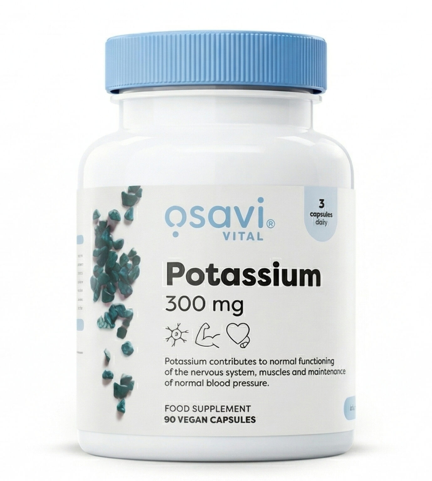 Potassium 300 mg Citrate for Muscles | OSAVI | 90 Capsules | Clinical-Grade Longevity Protocol, HEALTH & Vitamins & Minerals supplement.