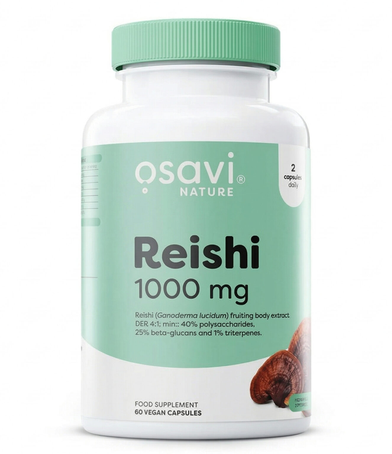 Reishi Mushroom Extract 1000mg – Immune & Sleep Support | OSAVI | 60 Capsules | Clinical-Grade Longevity Protocol, Functional Mushrooms & HEALTH supplement.