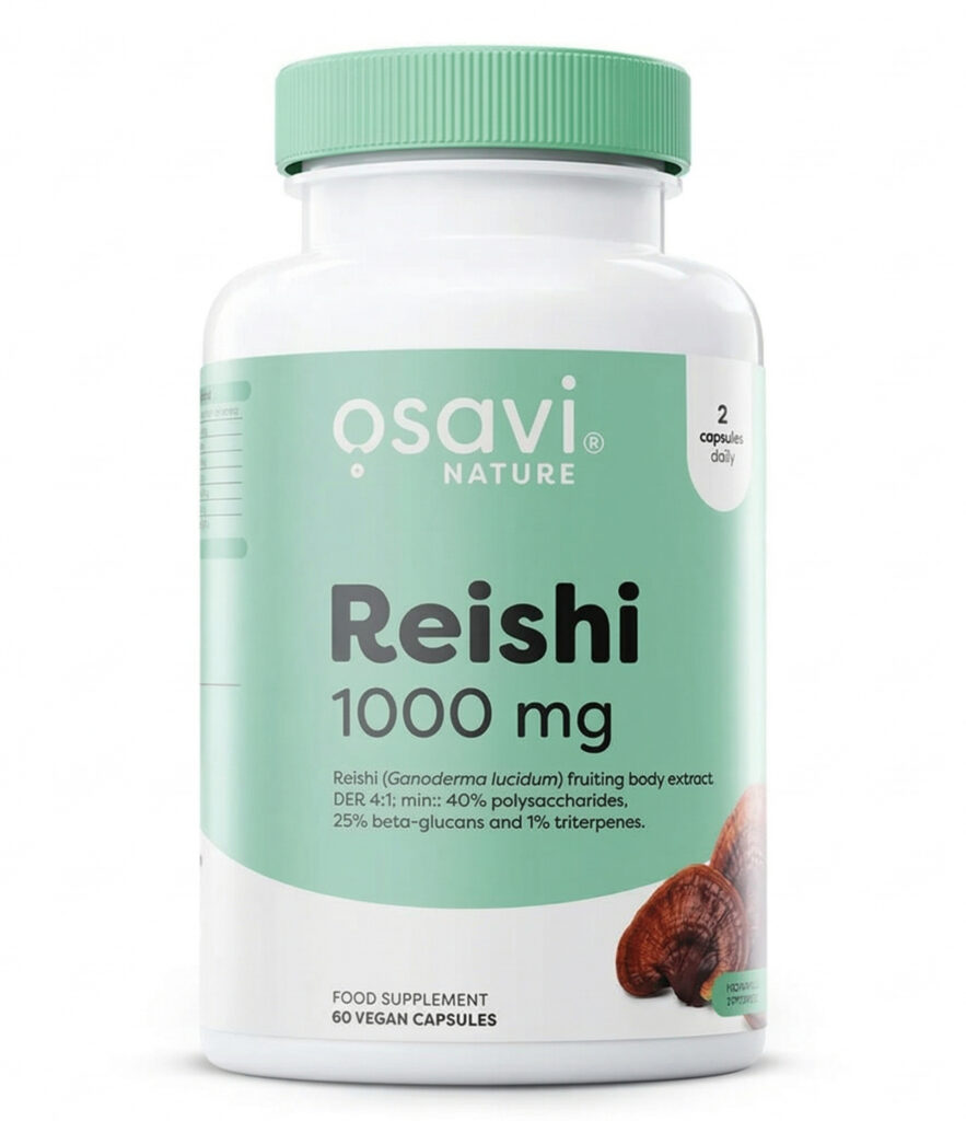 Reishi Mushroom Extract 1000mg – Immune & Sleep Support | OSAVI | 60 Capsules | Clinical-Grade Longevity Protocol, Functional Mushrooms & HEALTH supplement.