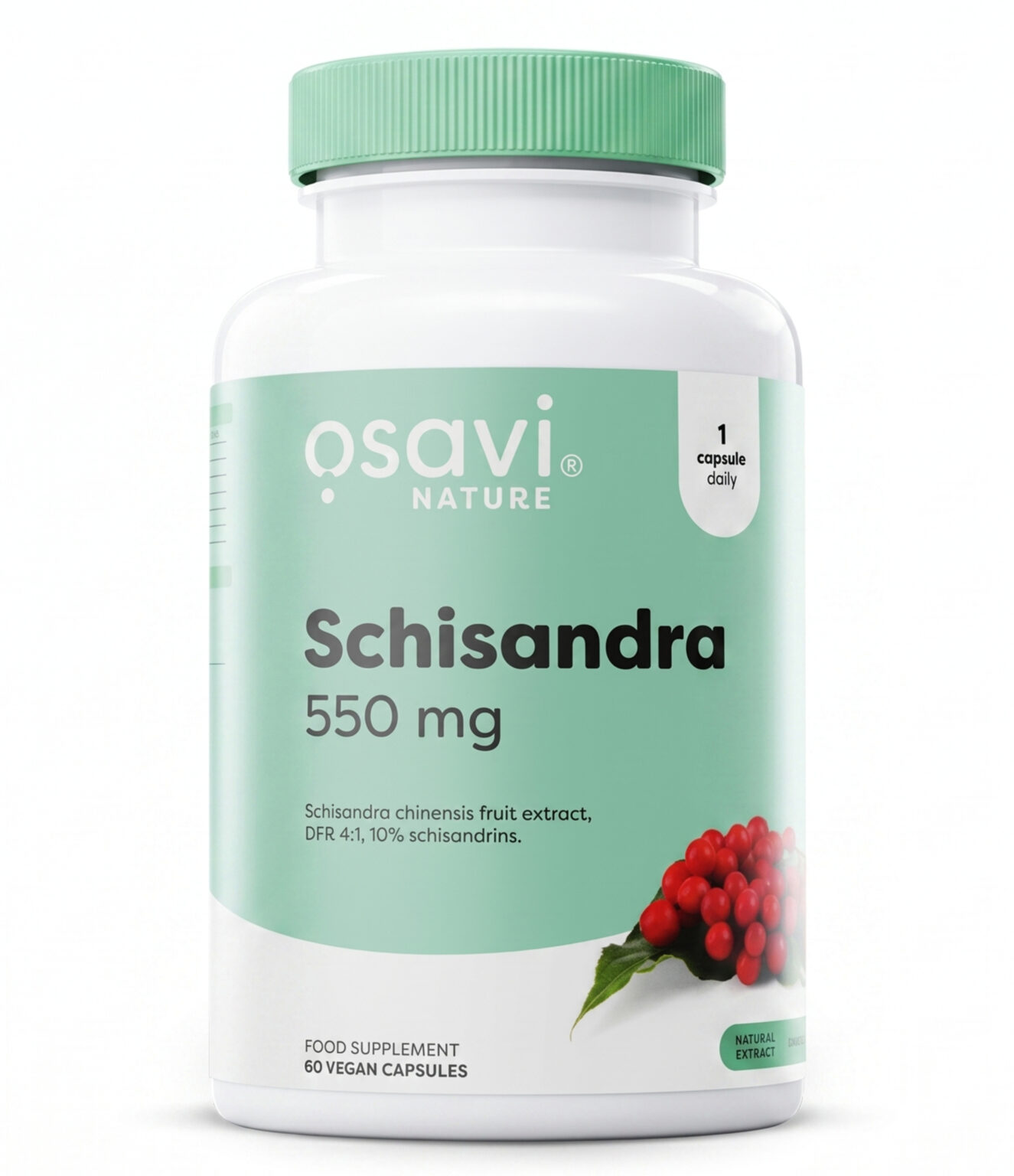 Schisandra 550 mg – Premium Adaptogen Formula | OSAVI | 60 Capsules | Clinical-Grade Longevity Protocol, HEALTH & Nervous System & Stress supplement.