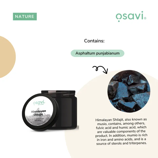 Himalayan Shilajit Resin – Authentic Antiquity Extract | OSAVI | 25g - product photo 1, LONGEVITY & NAD+ & Cellular Energy.