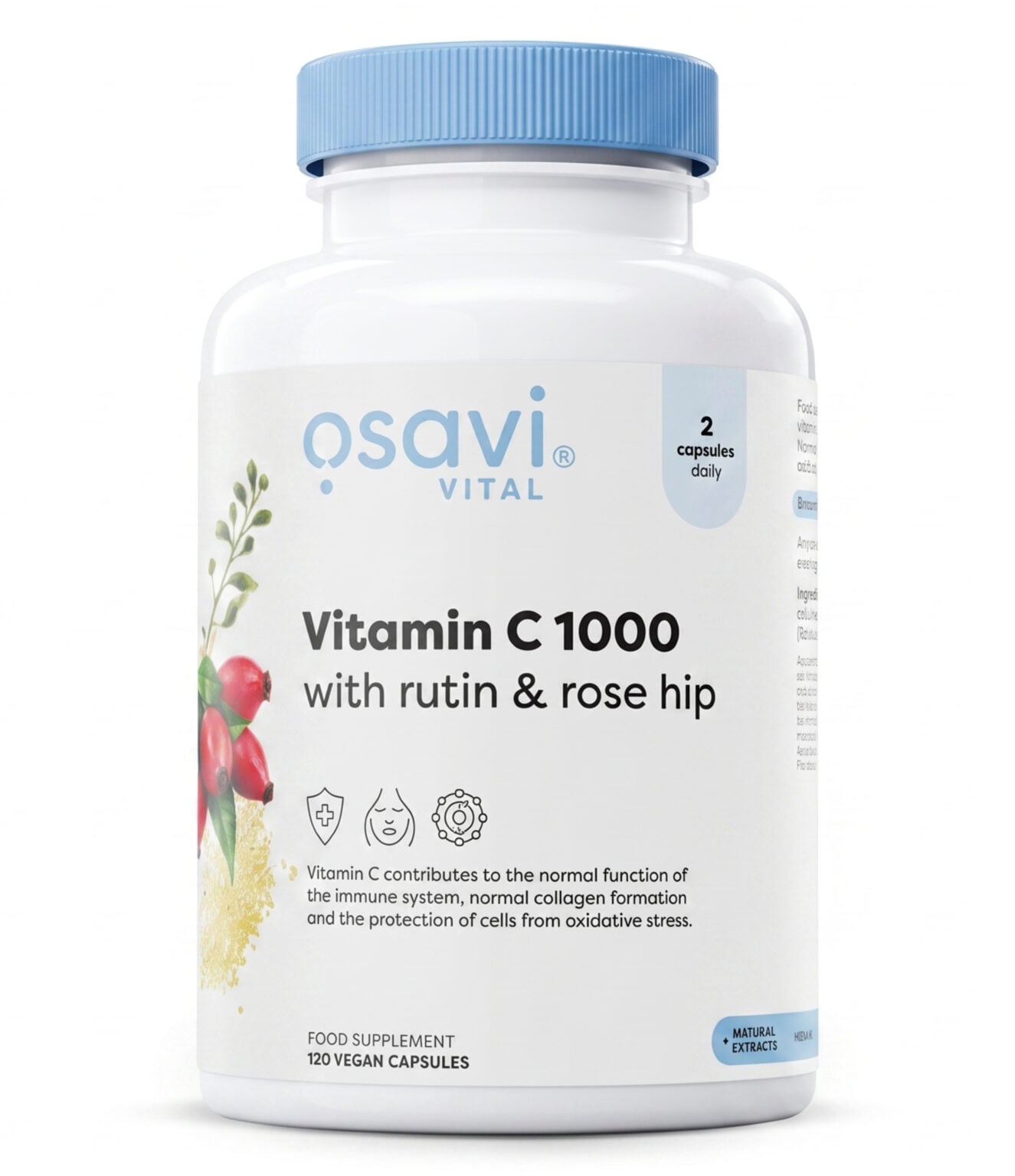 Vitamin C 1000 with Rutin & Rose Hip – Advanced Antioxidant Support | OSAVI | 120 Capsules | Clinical-Grade Longevity Protocol, HEALTH & Vitamins & Minerals supplement.