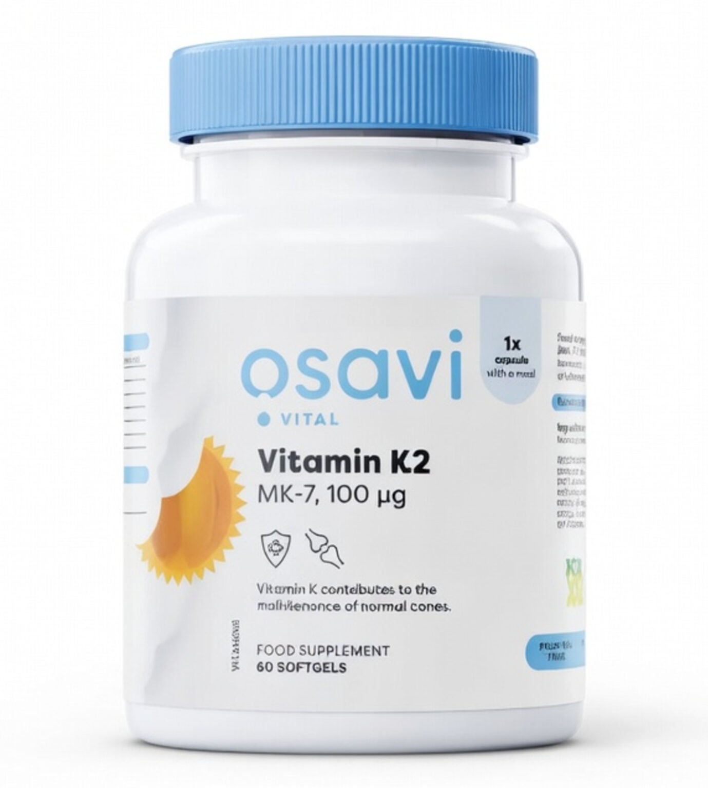 Vitamin K2 100µg MK-7 – Essential Bone Health Support | OSAVI | 60 Capsules | Clinical-Grade Longevity Protocol, HEALTH & Vitamins & Minerals supplement.