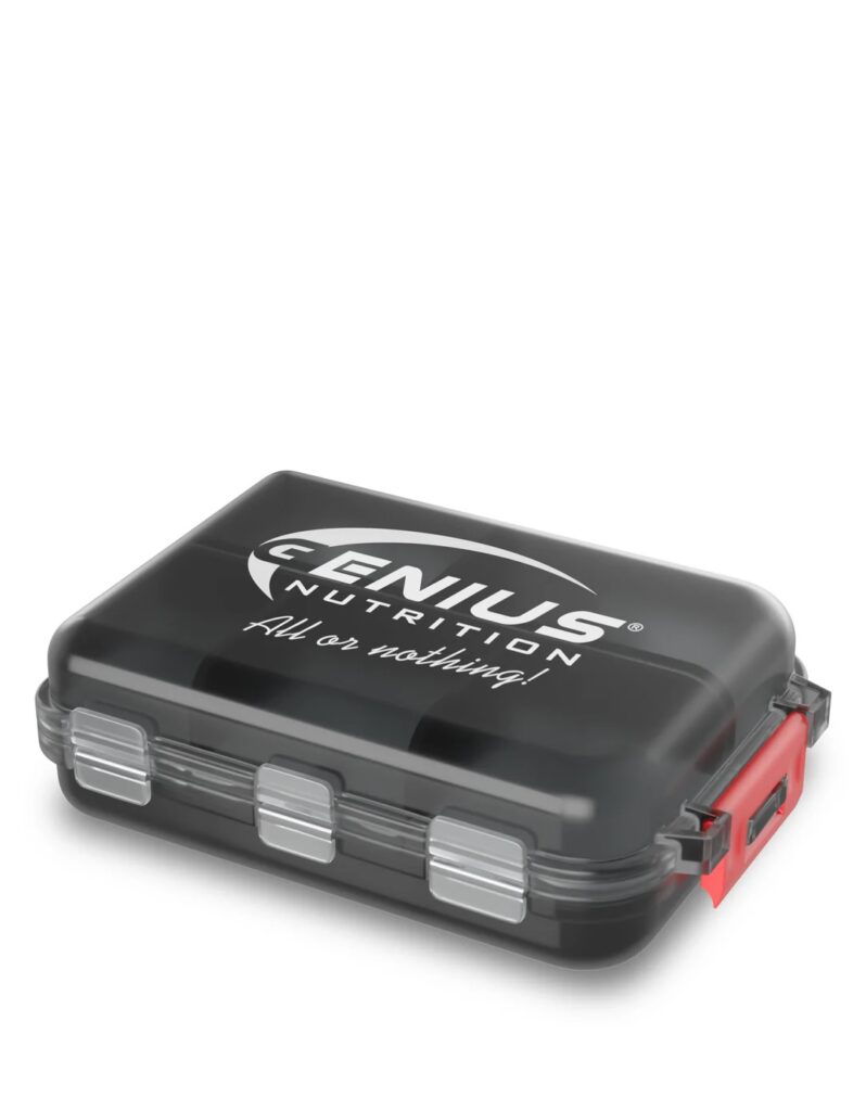 Pill Box – 10 Compartment Organizer | Genius Nutrition | 1 Unit | Clinical-Grade Longevity Protocol, GEAR & Pill Organizers supplement.