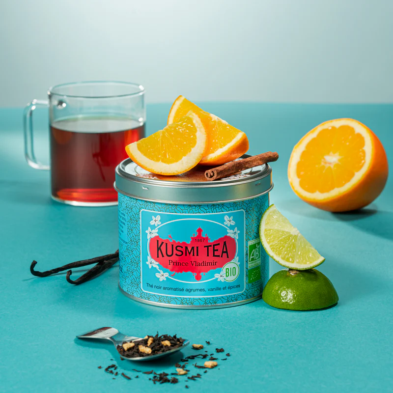 Prince Vladimir – Black Tea with Citrus & Spice | Kusmi Tea | 100g - product photo 2, Bio-Coffee, Matcha & Teas & FUNCTIONAL FOOD.