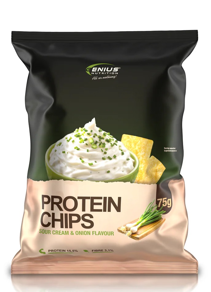 Genius Nutrition Protein Chips – High-Protein Snack | Genius Nutrition | 65g, 75g - product photo 1, FUNCTIONAL FOOD & Protein Snacks & Sweets.